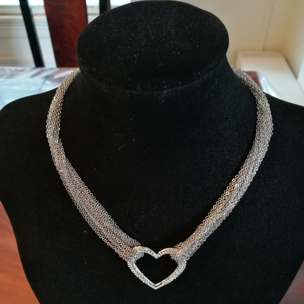 Heart Necklace and Bracelet Set